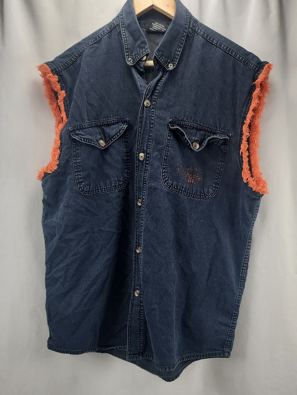 Harley-Davidson Bikers Edge Sleeveless Button Up Men's Shirt Size Large